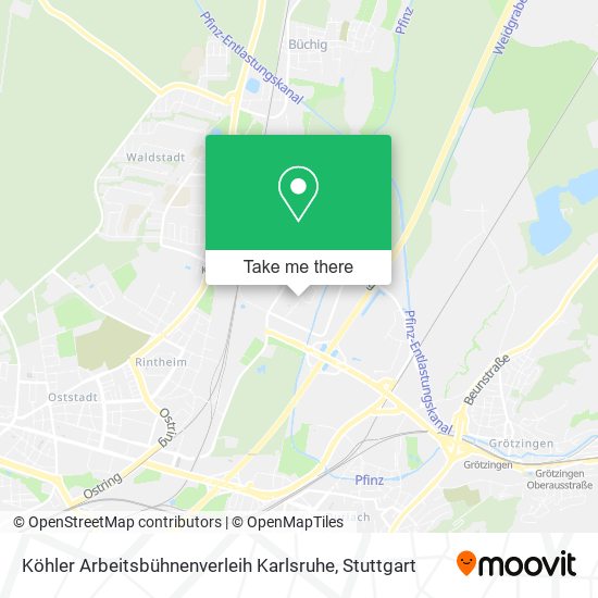 Карта Köhler Arbeitsbühnenverleih Karlsruhe