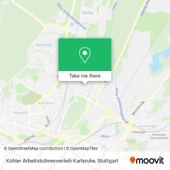 Карта Köhler Arbeitsbühnenverleih Karlsruhe