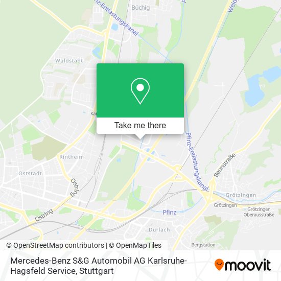 Mercedes-Benz S&G Automobil AG Karlsruhe-Hagsfeld Service map
