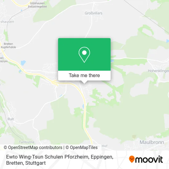 Ewto Wing-Tsun Schulen Pforzheim, Eppingen, Bretten map
