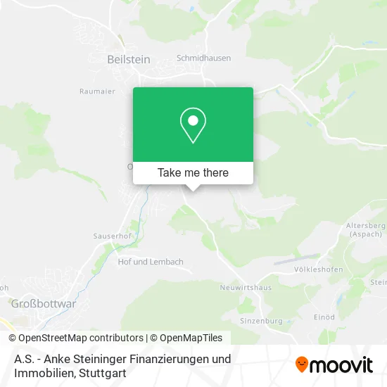 Карта A.S. - Anke Steininger Finanzierungen und Immobilien