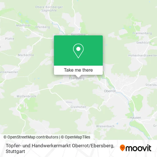 Карта Töpfer- und Handwerkermarkt Oberrot / Ebersberg