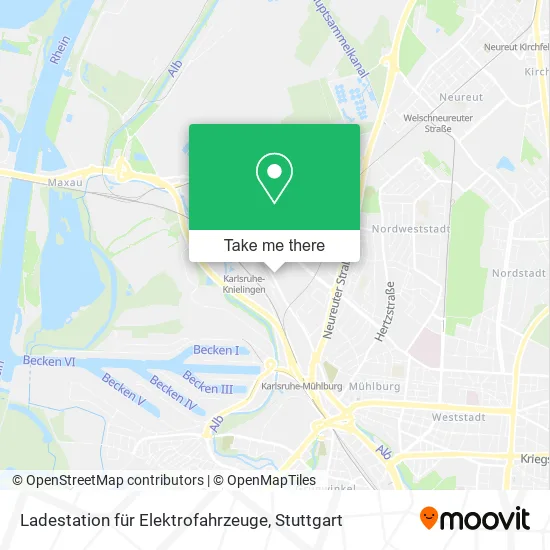 Карта Ladestation für Elektrofahrzeuge