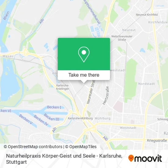 Карта Naturheilpraxis Körper-Geist und Seele - Karlsruhe
