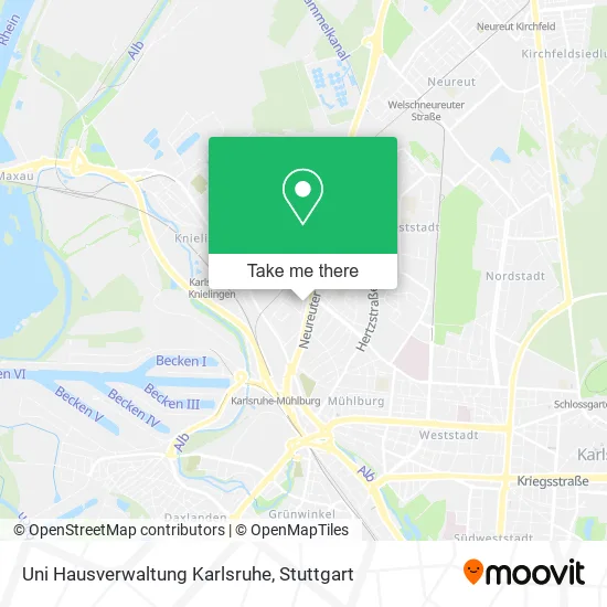Карта Uni Hausverwaltung Karlsruhe