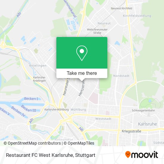 Карта Restaurant FC West Karlsruhe