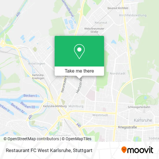 Карта Restaurant FC West Karlsruhe