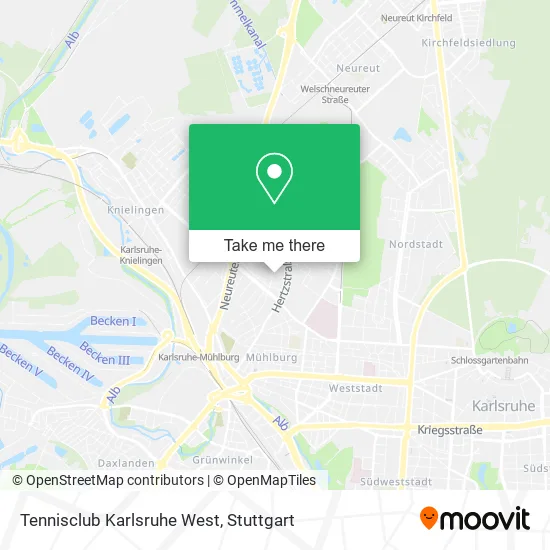 Карта Tennisclub Karlsruhe West