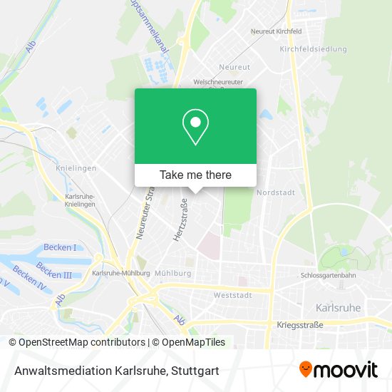 Карта Anwaltsmediation Karlsruhe