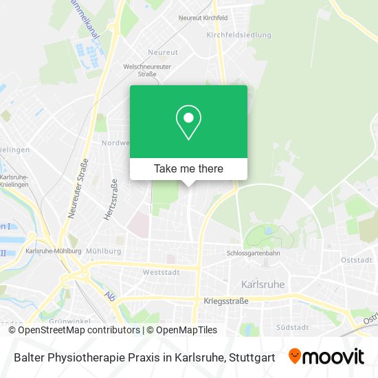 Balter Physiotherapie Praxis in Karlsruhe map