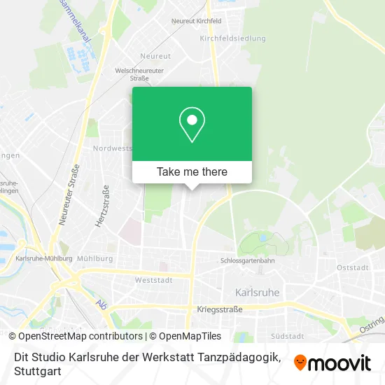 Карта Dit Studio Karlsruhe der Werkstatt Tanzpädagogik