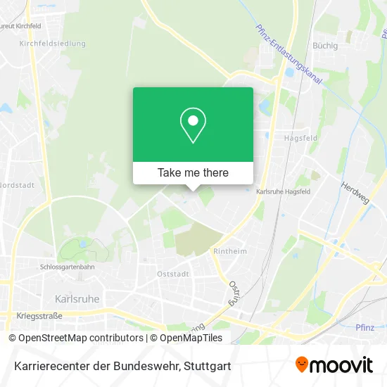 Карта Karrierecenter der Bundeswehr