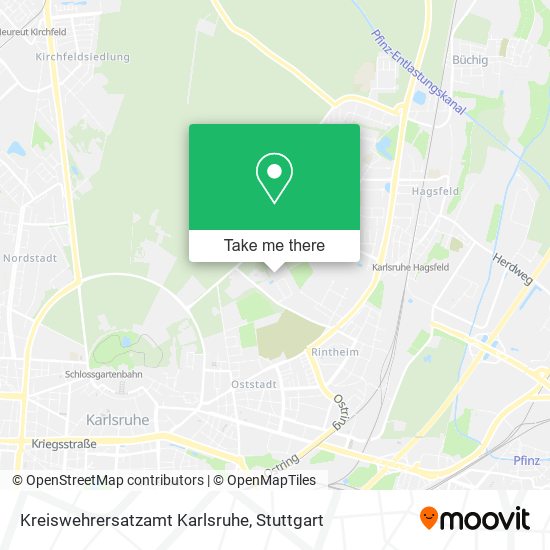 Карта Kreiswehrersatzamt Karlsruhe