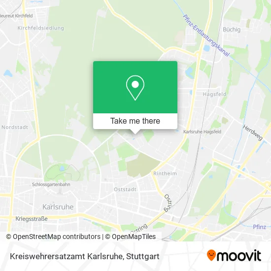 Карта Kreiswehrersatzamt Karlsruhe