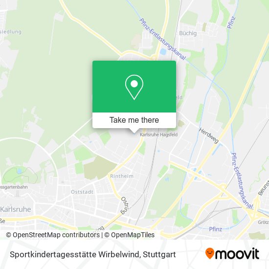 Sportkindertagesstätte Wirbelwind map