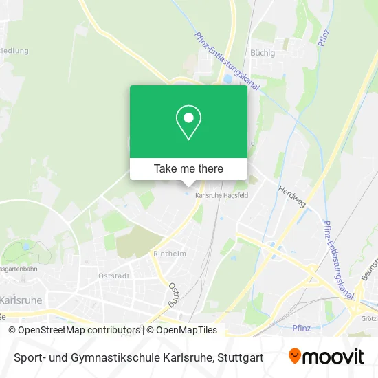 Карта Sport- und Gymnastikschule Karlsruhe