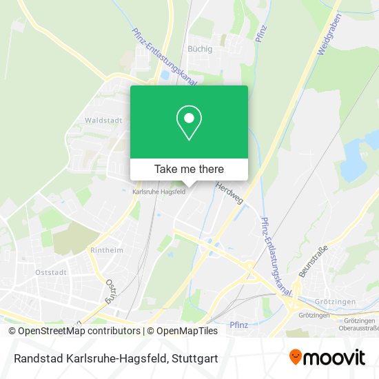 Randstad Karlsruhe-Hagsfeld map