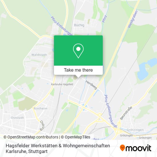 Hagsfelder Werkstätten & Wohngemeinschaften Karlsruhe map