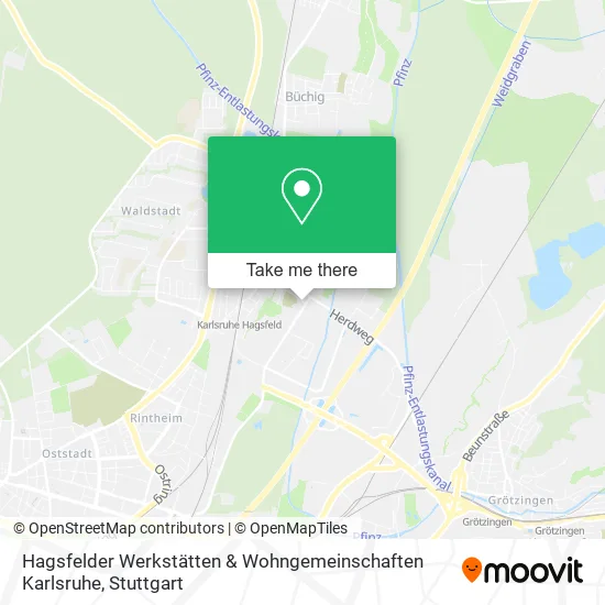 Карта Hagsfelder Werkstätten & Wohngemeinschaften Karlsruhe