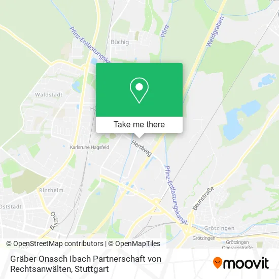 Карта Gräber Onasch Ibach Partnerschaft von Rechtsanwälten