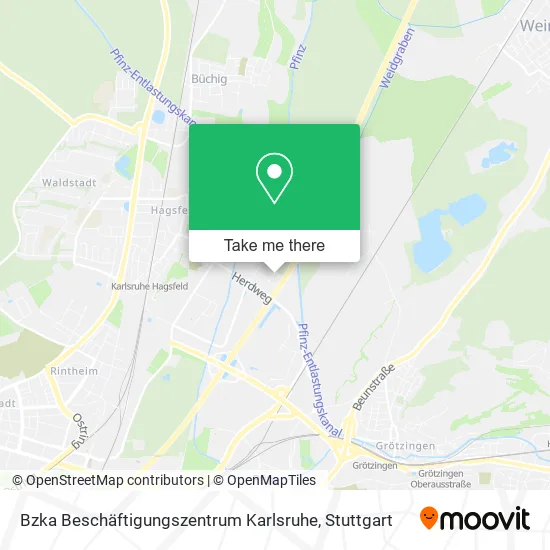Карта Bzka Beschäftigungszentrum Karlsruhe