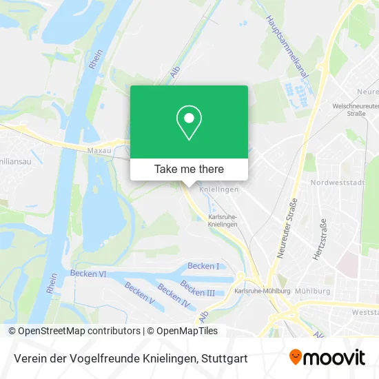 Карта Verein der Vogelfreunde Knielingen