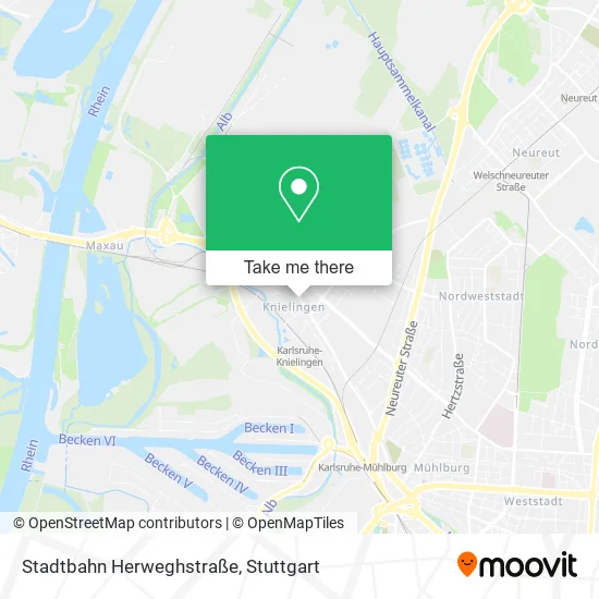 Карта Stadtbahn Herweghstraße