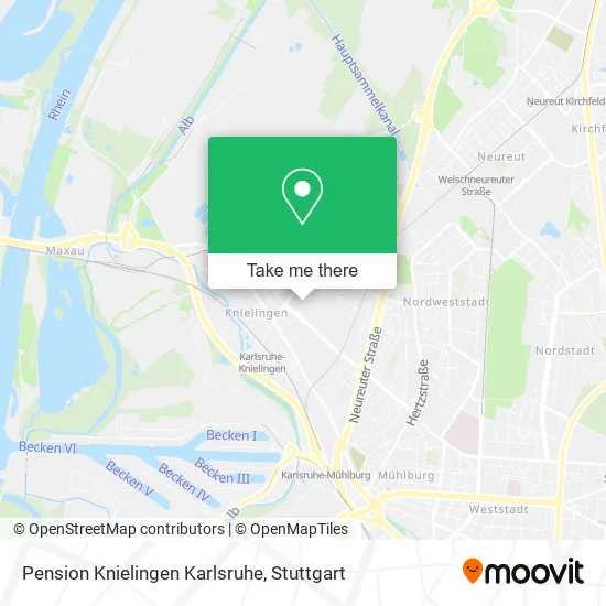 Карта Pension Knielingen Karlsruhe