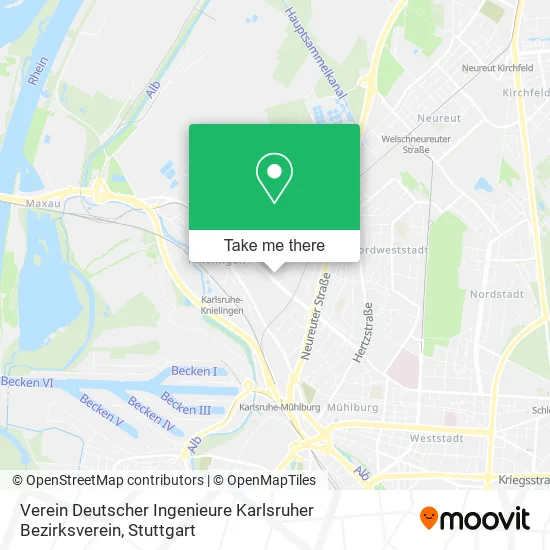 Карта Verein Deutscher Ingenieure Karlsruher Bezirksverein