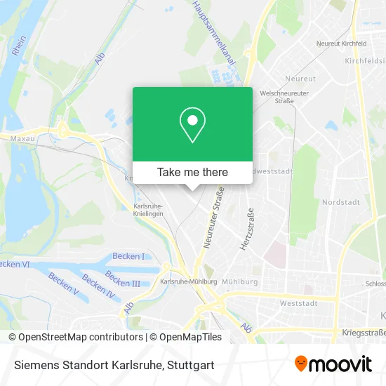 Карта Siemens Standort Karlsruhe