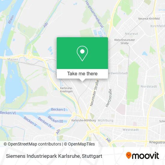 Карта Siemens Industriepark Karlsruhe