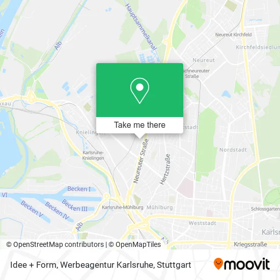 Карта Idee + Form, Werbeagentur Karlsruhe
