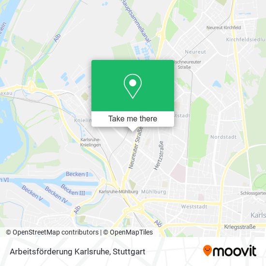 Arbeitsförderung Karlsruhe map