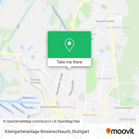 Карта Kleingartenanlage Binsenschlauch