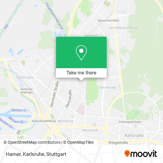 Hamer, Karlsruhe map
