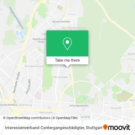 Карта Interessenverband Contergangeschädigter