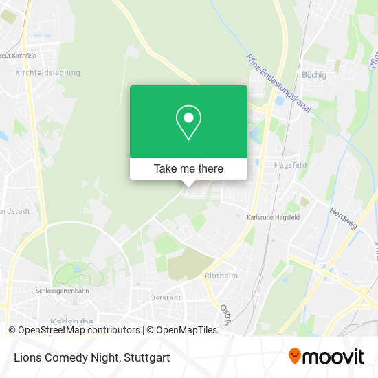 Lions Comedy Night map