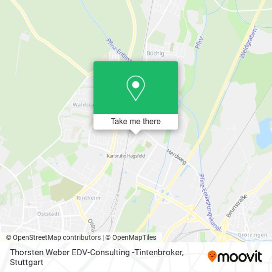 Карта Thorsten Weber EDV-Consulting -Tintenbroker