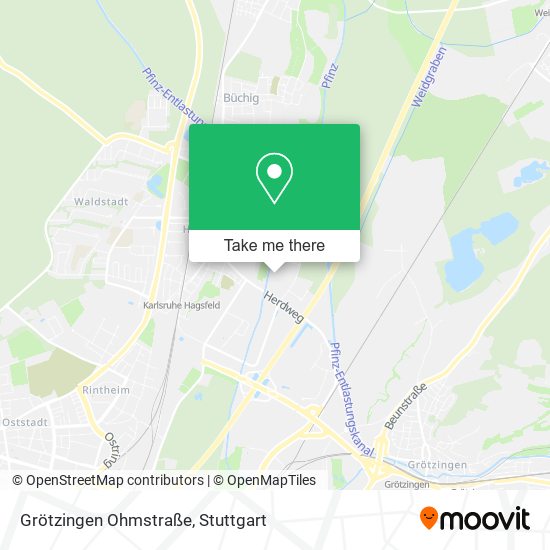 Grötzingen Ohmstraße map