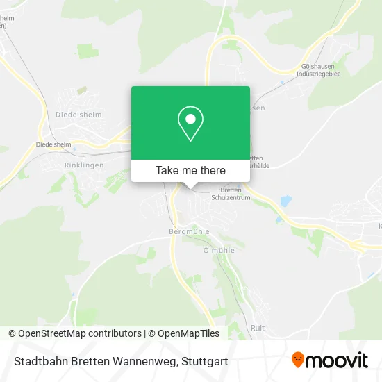 Карта Stadtbahn Bretten Wannenweg