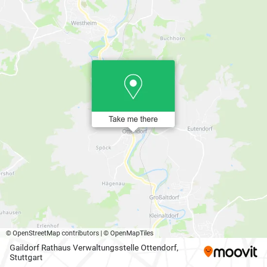 Карта Gaildorf Rathaus Verwaltungsstelle Ottendorf
