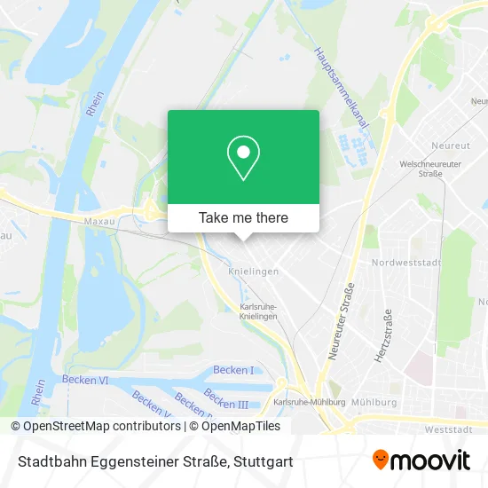 Карта Stadtbahn Eggensteiner Straße