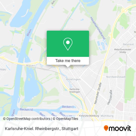Карта Karlsruhe-Kniel. Rheinbergstr.