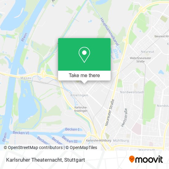 Karlsruher Theaternacht map