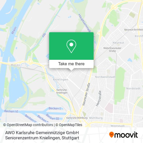 AWO Karlsruhe Gemeinnützige GmbH Seniorenzentrum Knielingen map