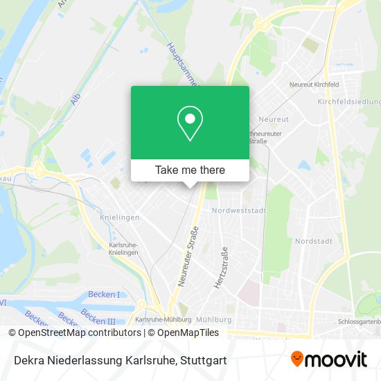 Dekra Niederlassung Karlsruhe map