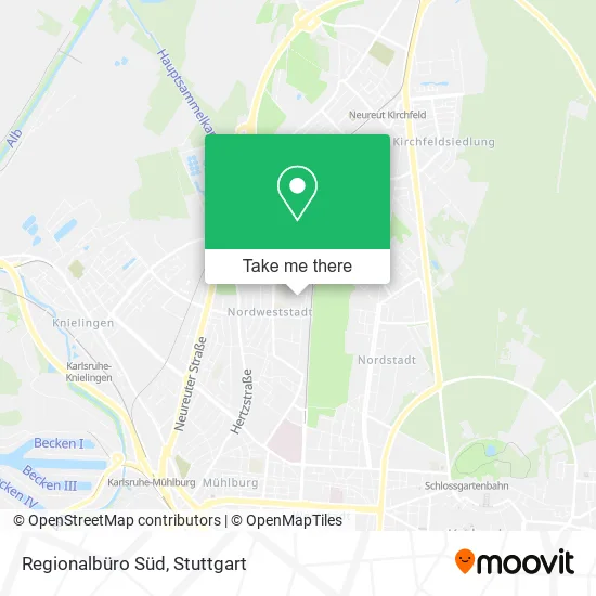 Карта Regionalbüro Süd
