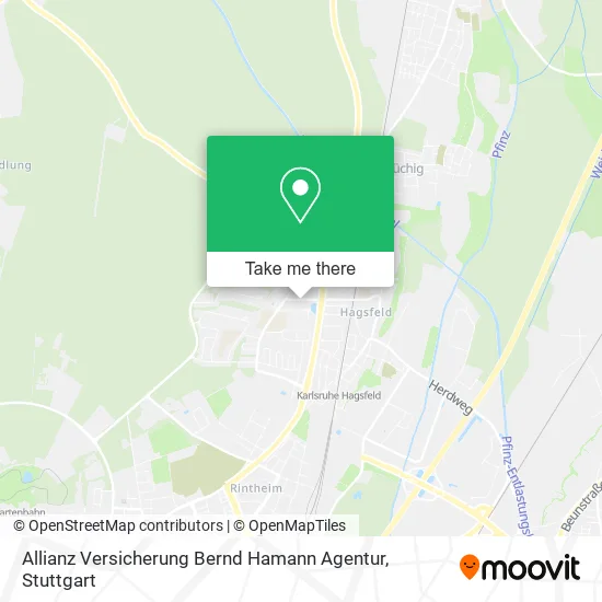 Карта Allianz Versicherung Bernd Hamann Agentur