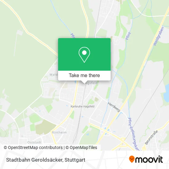 Карта Stadtbahn Geroldsäcker