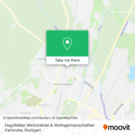 Карта Hagsfelder Werkstätten & Wohngemeinschaften Karlsruhe